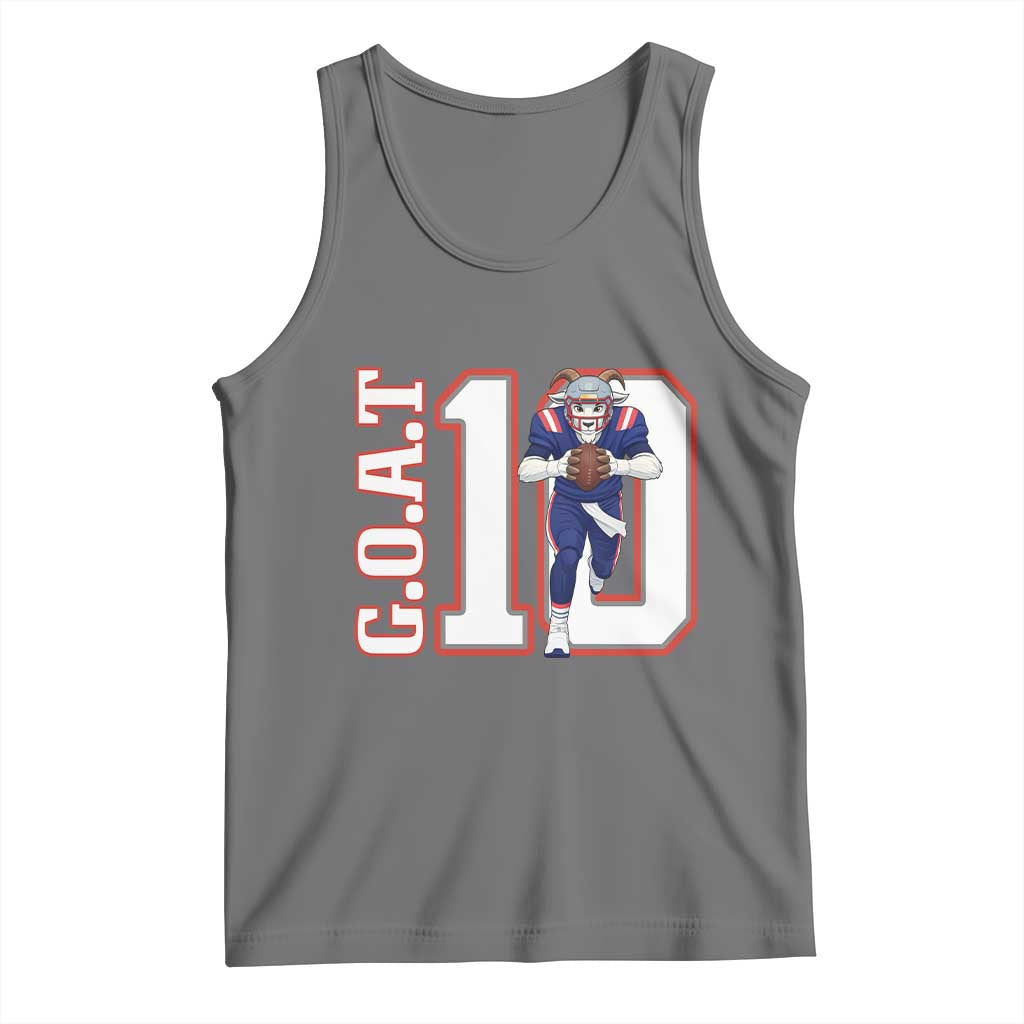 Number Ten Football Quarterback Fan Tank Top TS12 Black Heather Print Your Wear