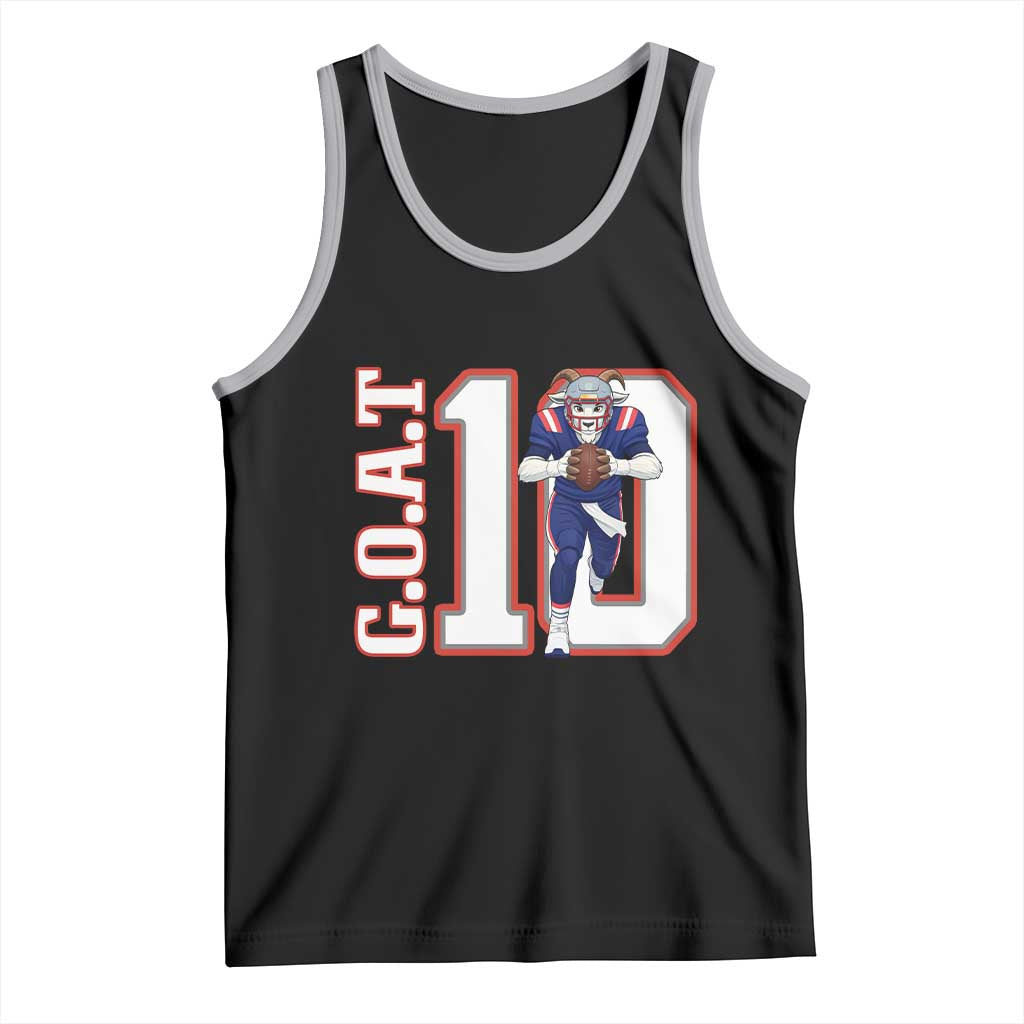 Number Ten Football Quarterback Fan Tank Top TS12 Black Athletic Heather Print Your Wear