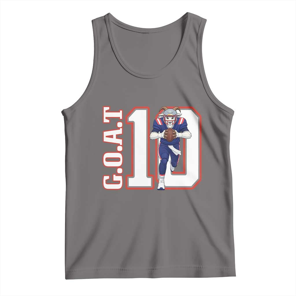 Number Ten Football Quarterback Fan Tank Top TS12 Deep Heather Print Your Wear