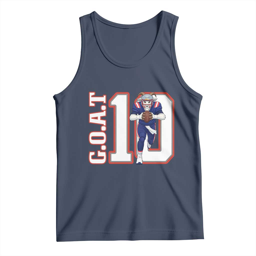 Number Ten Football Quarterback Fan Tank Top TS12 Navy Print Your Wear