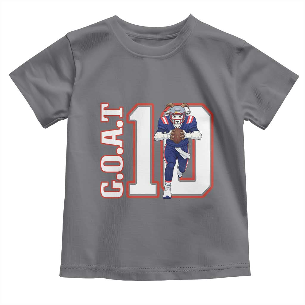 Number Ten Football Quarterback Fan Toddler T Shirt TS12 Charcoal Print Your Wear