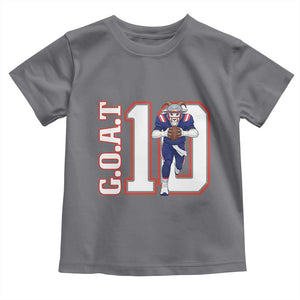 Number Ten Football Quarterback Fan Toddler T Shirt TS12 Charcoal Print Your Wear