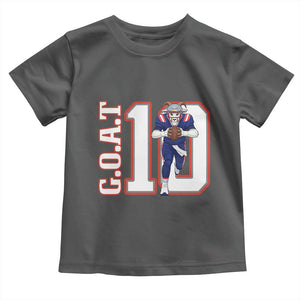 Number Ten Football Quarterback Fan Toddler T Shirt TS12 Dark Heather Print Your Wear
