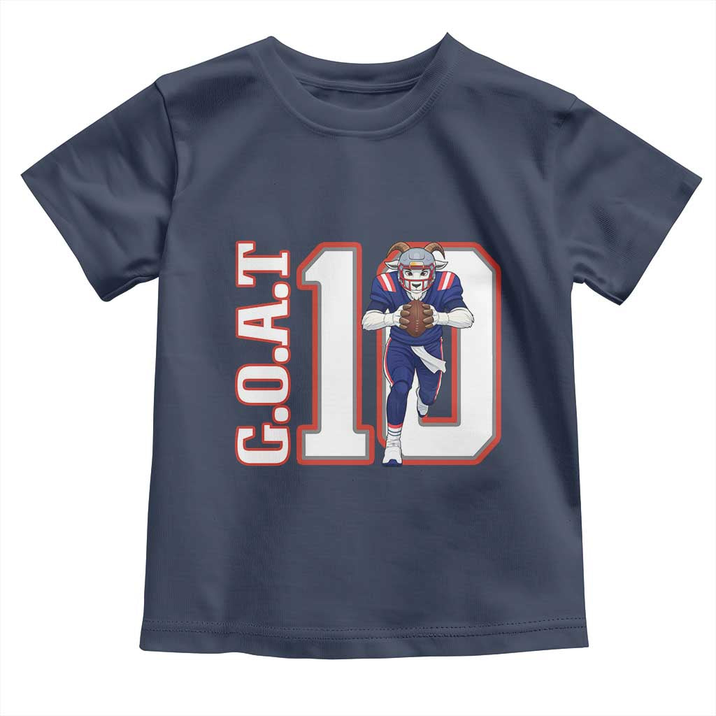 Number Ten Football Quarterback Fan Toddler T Shirt TS12 Navy Print Your Wear