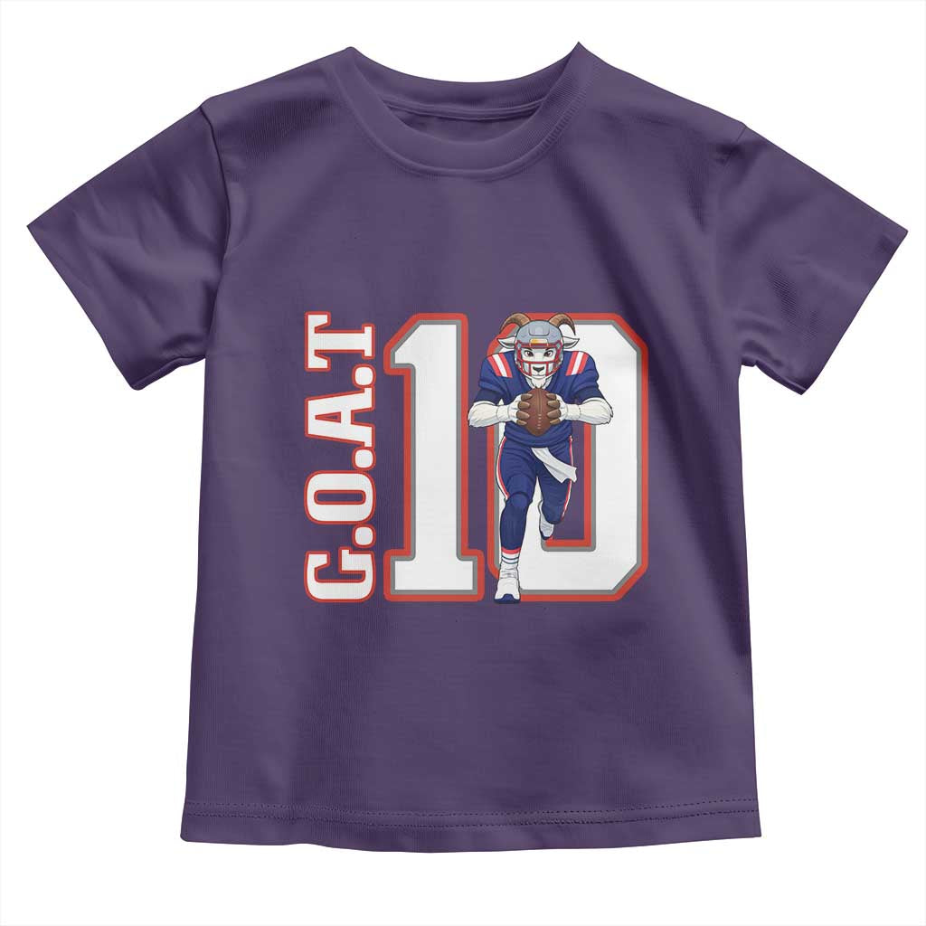 Number Ten Football Quarterback Fan Toddler T Shirt TS12 Purple Print Your Wear