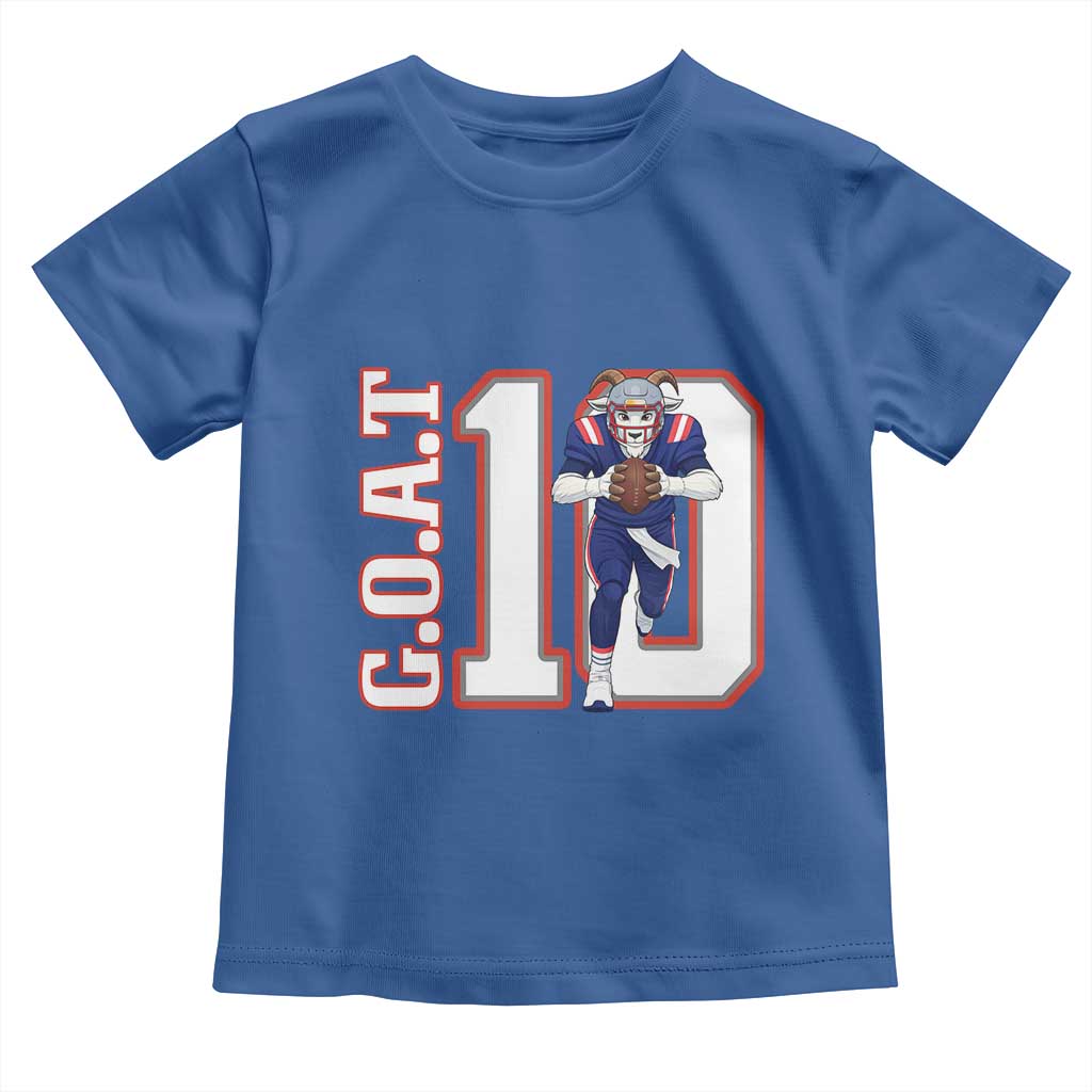 Number Ten Football Quarterback Fan Toddler T Shirt TS12 Royal Blue Print Your Wear