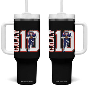 Number Ten Football Quarterback Fan Tumbler With Handle TS12 One Size: 40 oz Black Print Your Wear