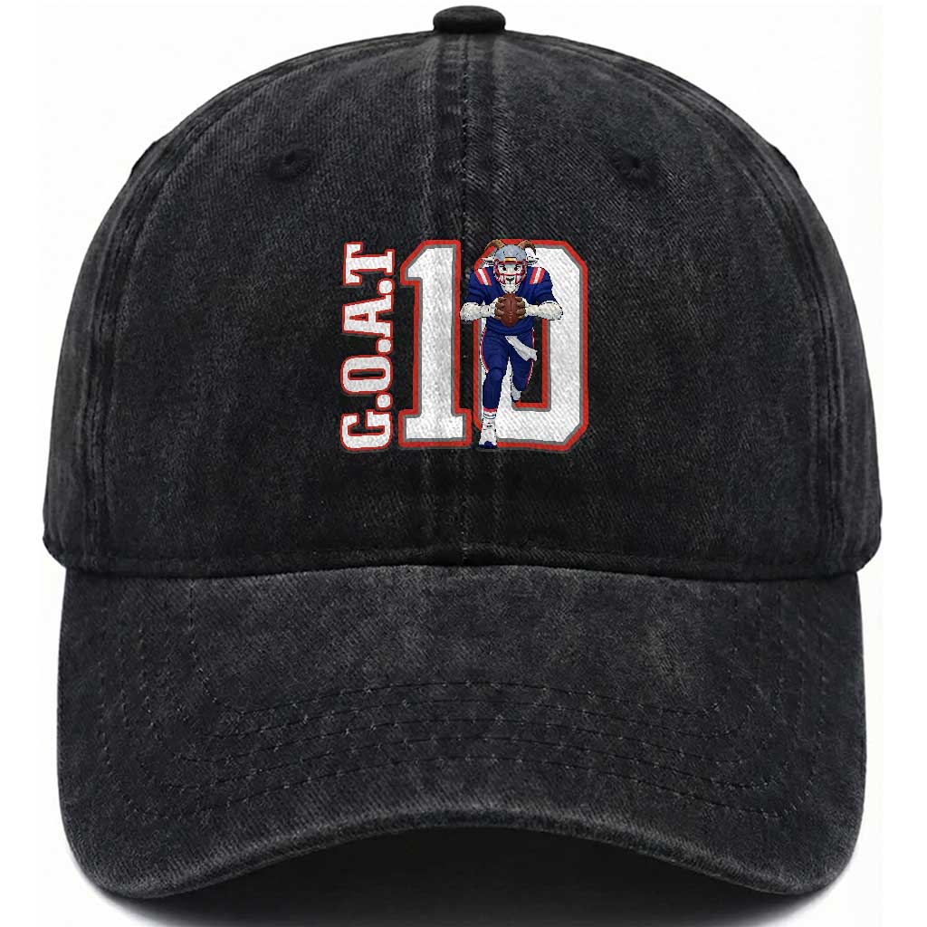 Number Ten Football Quarterback Fan Washed Cotton Baseball Cap TS12 Print Your Wear