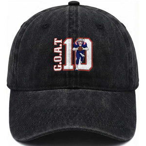 Number Ten Football Quarterback Fan Washed Cotton Baseball Cap TS12 Print Your Wear