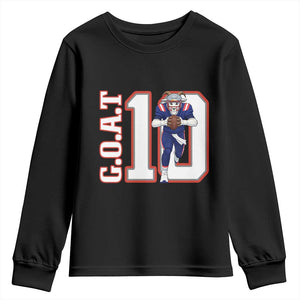 Number Ten Football Quarterback Fan Youth Sweatshirt TS12 Black Print Your Wear