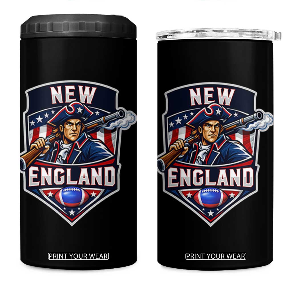 Red Blue White Sport Fan 4 in 1 Can Cooler Tumbler Football Lover Gift TS12 One Size: 16 oz Black Print Your Wear