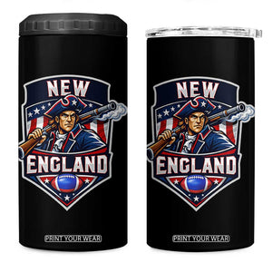 Red Blue White Sport Fan 4 in 1 Can Cooler Tumbler Football Lover Gift TS12 One Size: 16 oz Black Print Your Wear