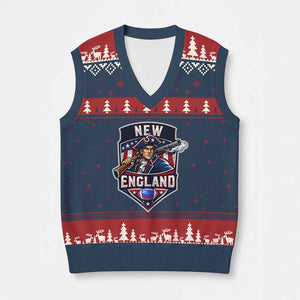 Red Blue White Sport Fan V-Neck Knit Sweater Vest Football Lover Gift TS12 Navy Red Print Your Wear