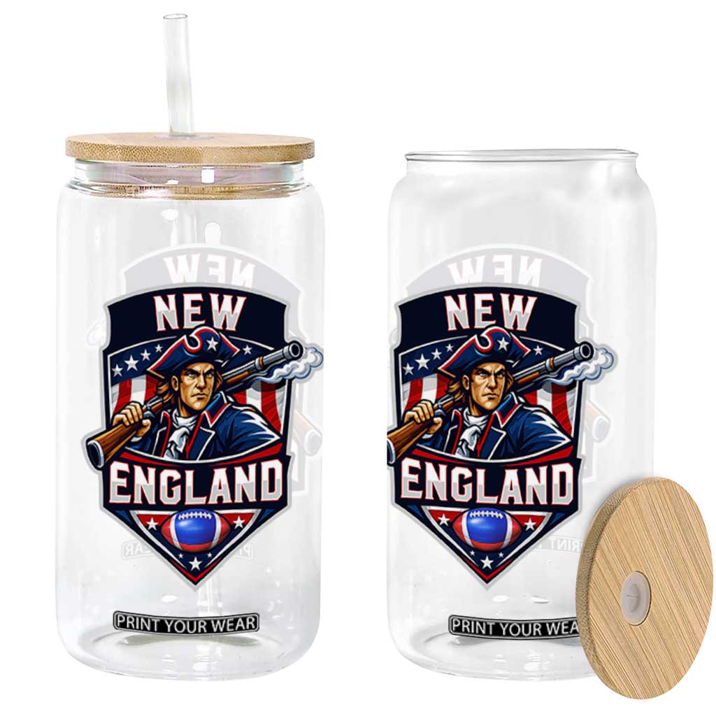 Red Blue White Sport Fan Glass Can Football Lover Gift TS12 Print Your Wear