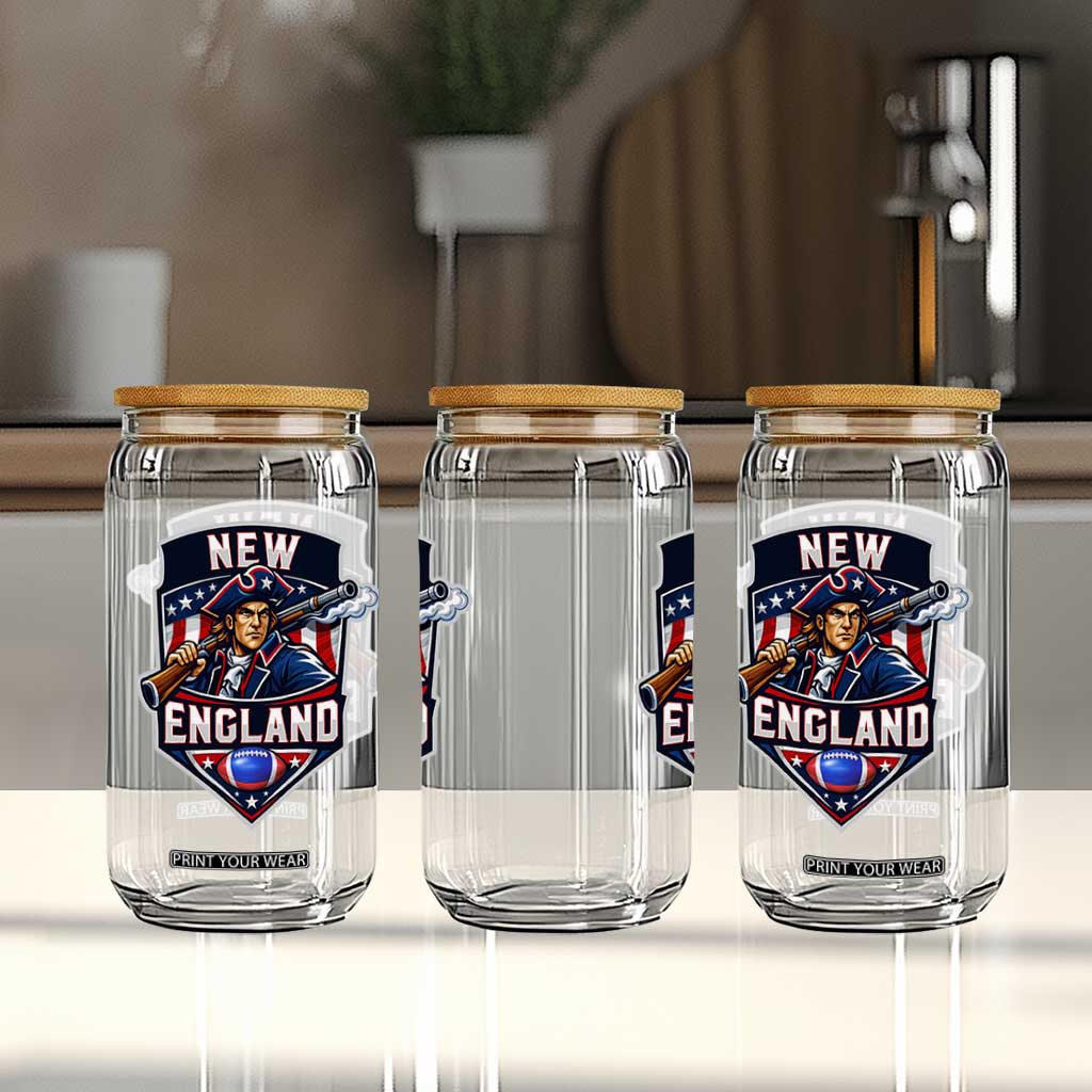 Red Blue White Sport Fan Glass Can Football Lover Gift TS12 Print Your Wear