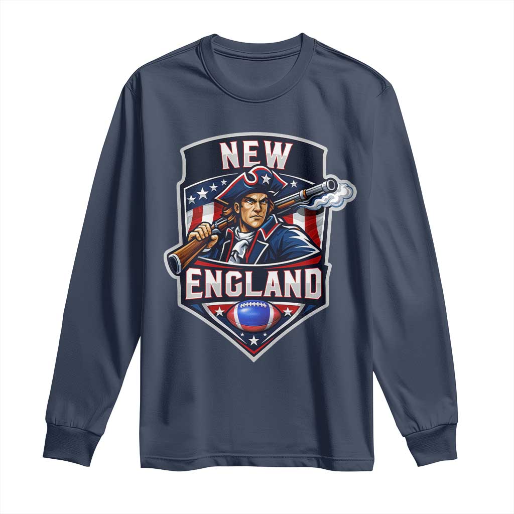 Red Blue White Sport Fan Long Sleeve Shirt Football Lover Gift TS12 Navy Print Your Wear