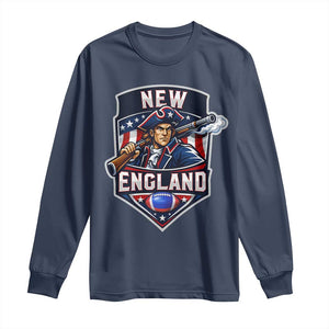 Red Blue White Sport Fan Long Sleeve Shirt Football Lover Gift TS12 Navy Print Your Wear