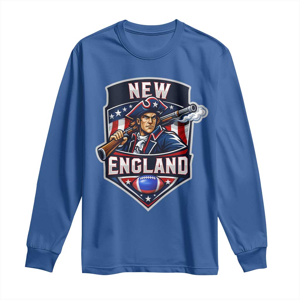 Red Blue White Sport Fan Long Sleeve Shirt Football Lover Gift TS12 Royal Blue Print Your Wear
