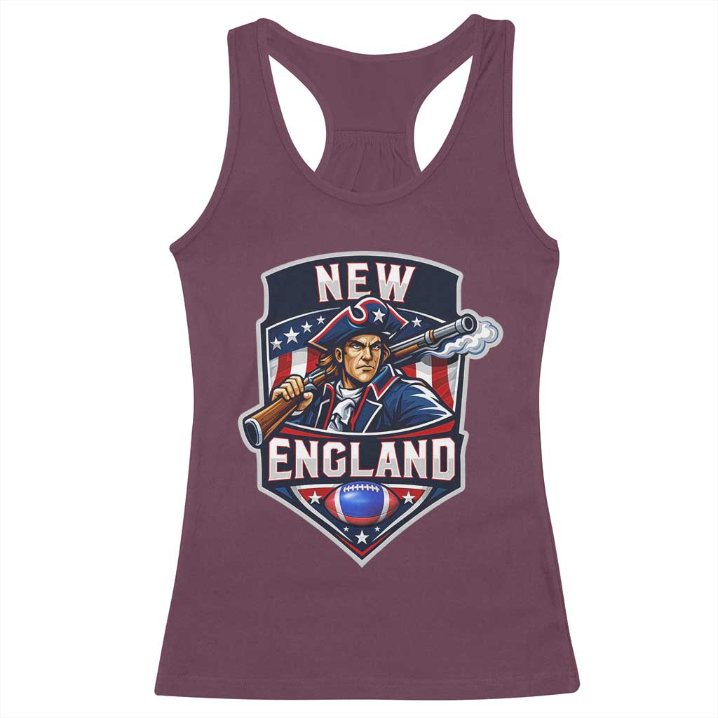 Red Blue White Sport Fan Racerback Tank Top Football Lover Gift TS12 Maroon Print Your Wear