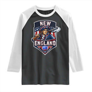Red Blue White Sport Fan Raglan Shirt Football Lover Gift TS12 Black White Print Your Wear
