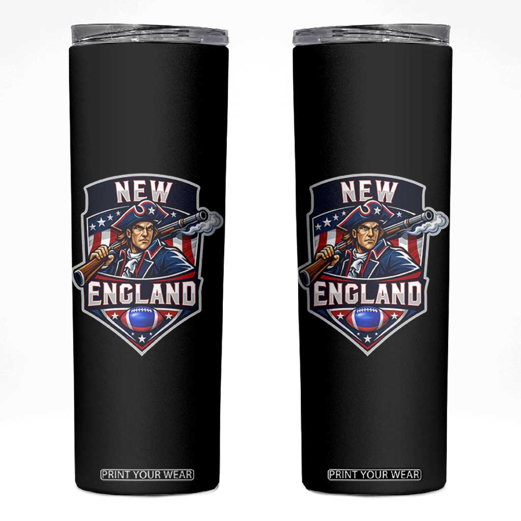 Red Blue White Sport Fan Skinny Tumbler Football Lover Gift TS12 Black Print Your Wear
