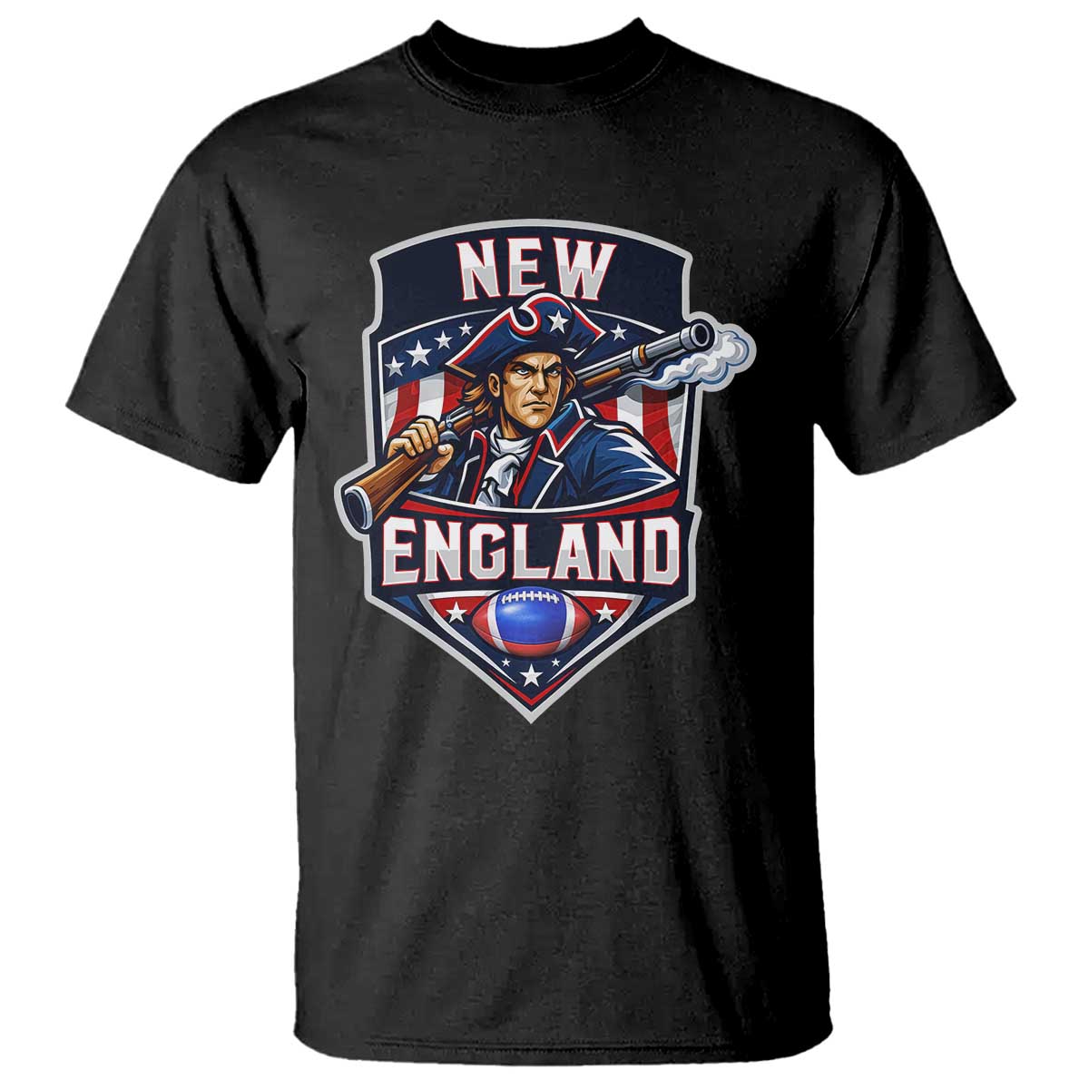 Red Blue White Sport Fan T Shirt Football Lover Gift TS12 Black Print Your Wear