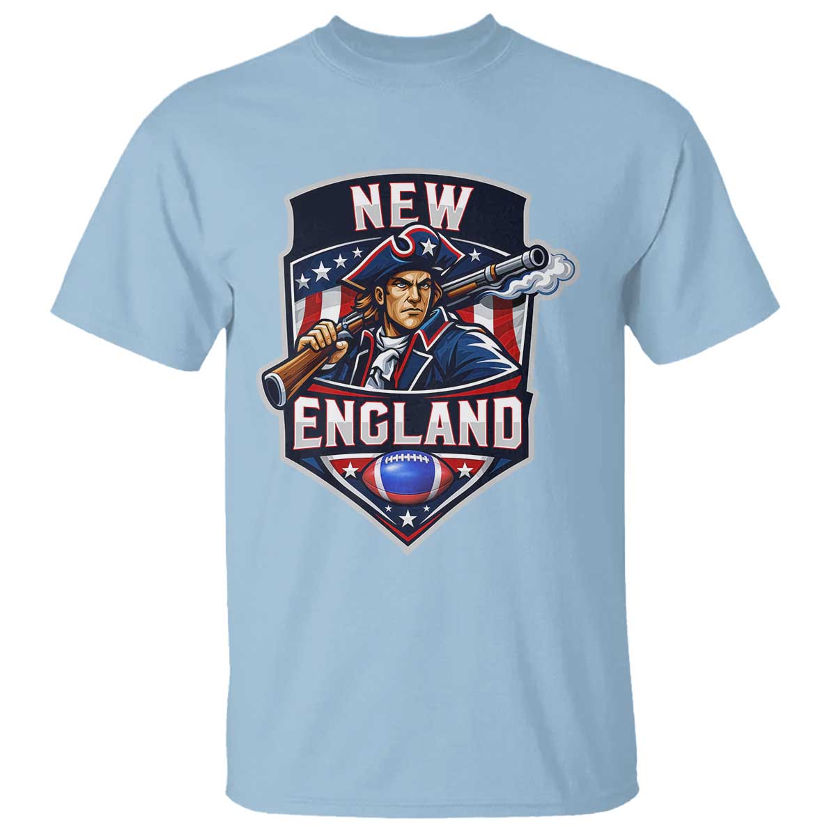 Red Blue White Sport Fan T Shirt Football Lover Gift TS12 Light Blue Print Your Wear