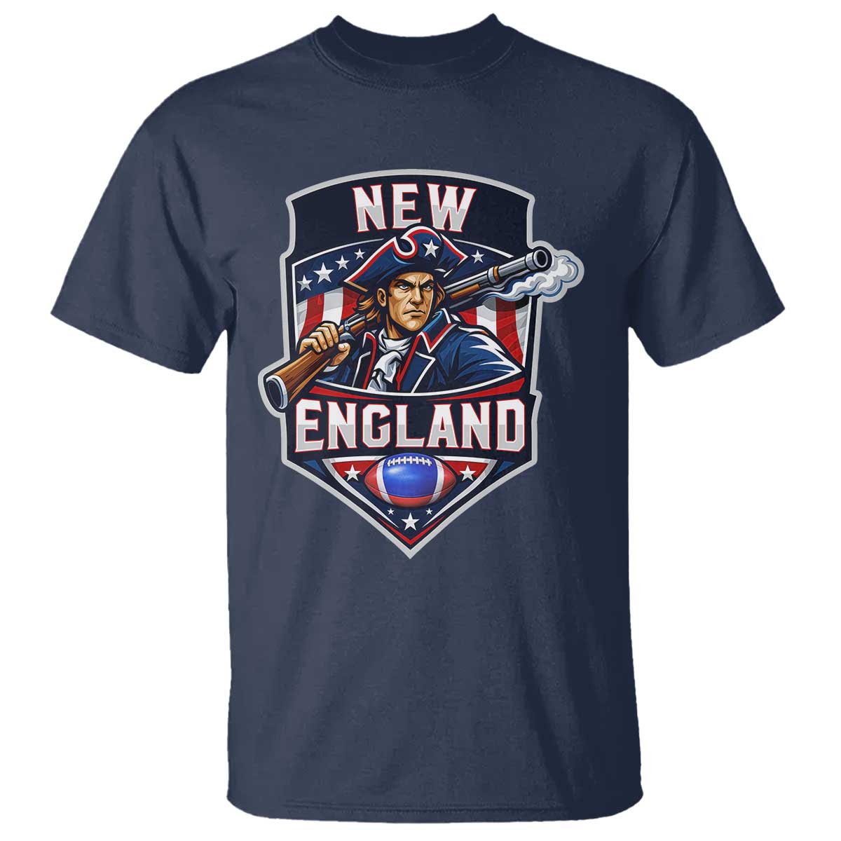 Red Blue White Sport Fan T Shirt Football Lover Gift TS12 Navy Print Your Wear