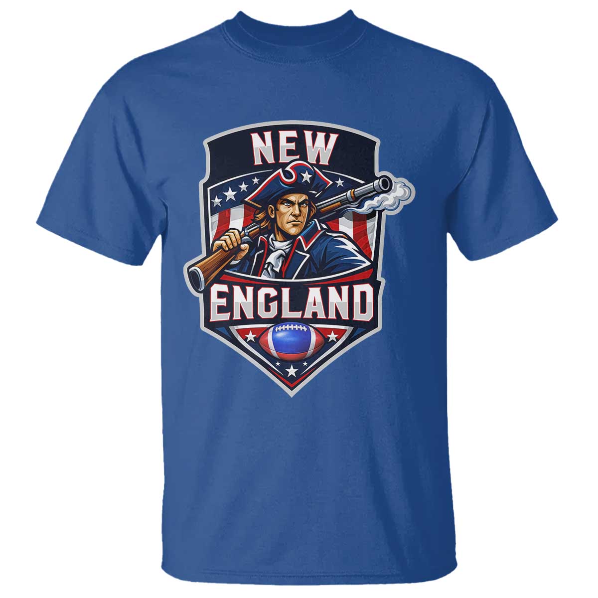 Red Blue White Sport Fan T Shirt Football Lover Gift TS12 Royal Blue Print Your Wear