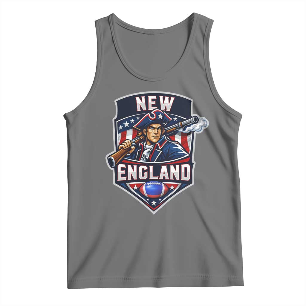 Red Blue White Sport Fan Tank Top Football Lover Gift TS12 Black Heather Print Your Wear