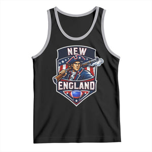 Red Blue White Sport Fan Tank Top Football Lover Gift TS12 Black Athletic Heather Print Your Wear