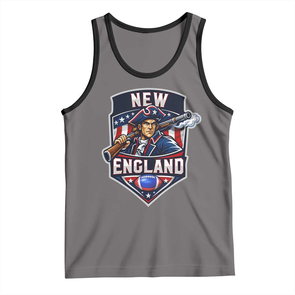 Red Blue White Sport Fan Tank Top Football Lover Gift TS12 Deep Heather Black Print Your Wear