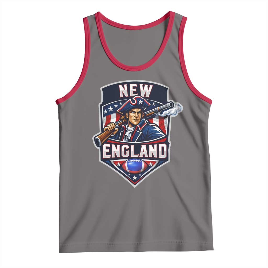 Red Blue White Sport Fan Tank Top Football Lover Gift TS12 Deep Heather Red Print Your Wear