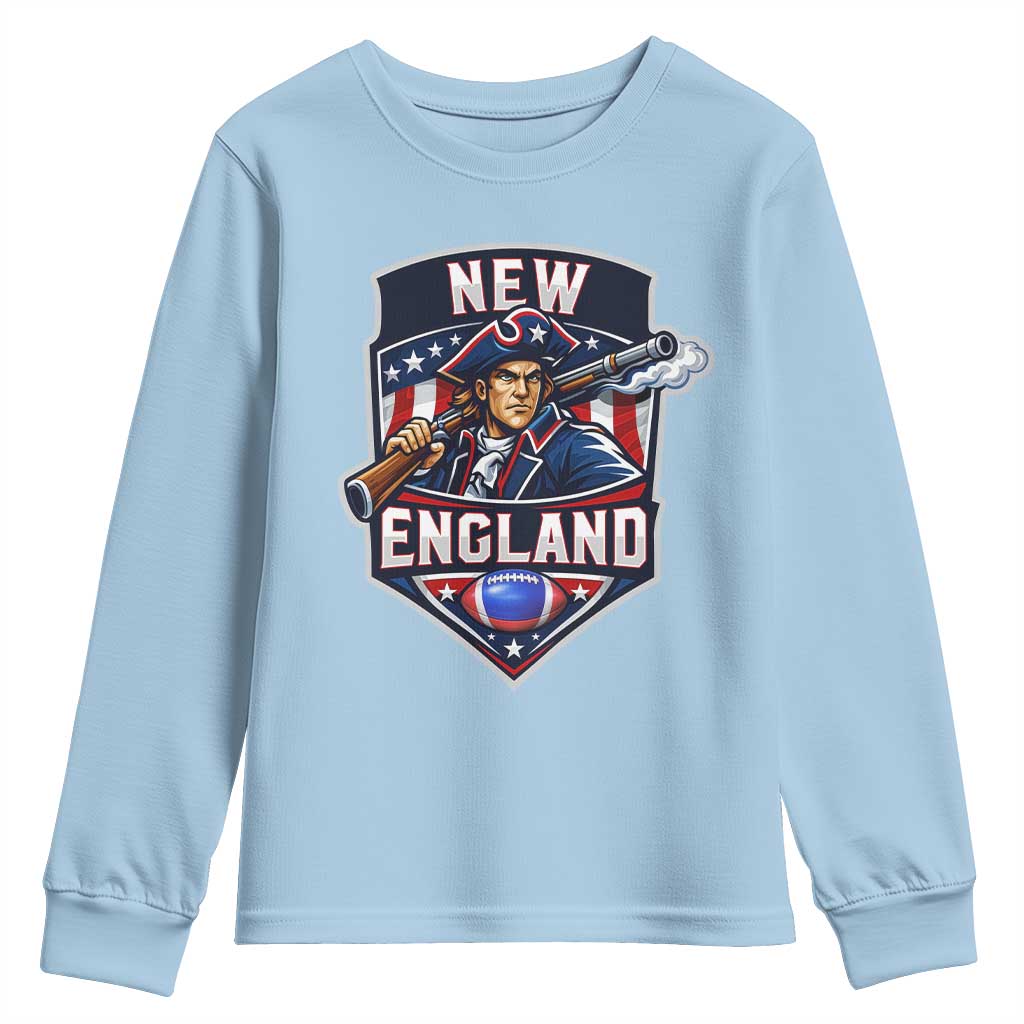 Red Blue White Sport Fan Youth Sweatshirt Football Lover Gift TS12 Light Blue Print Your Wear