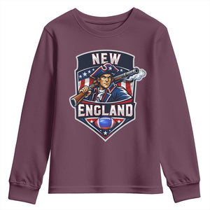 Red Blue White Sport Fan Youth Sweatshirt Football Lover Gift TS12 Maroon Print Your Wear