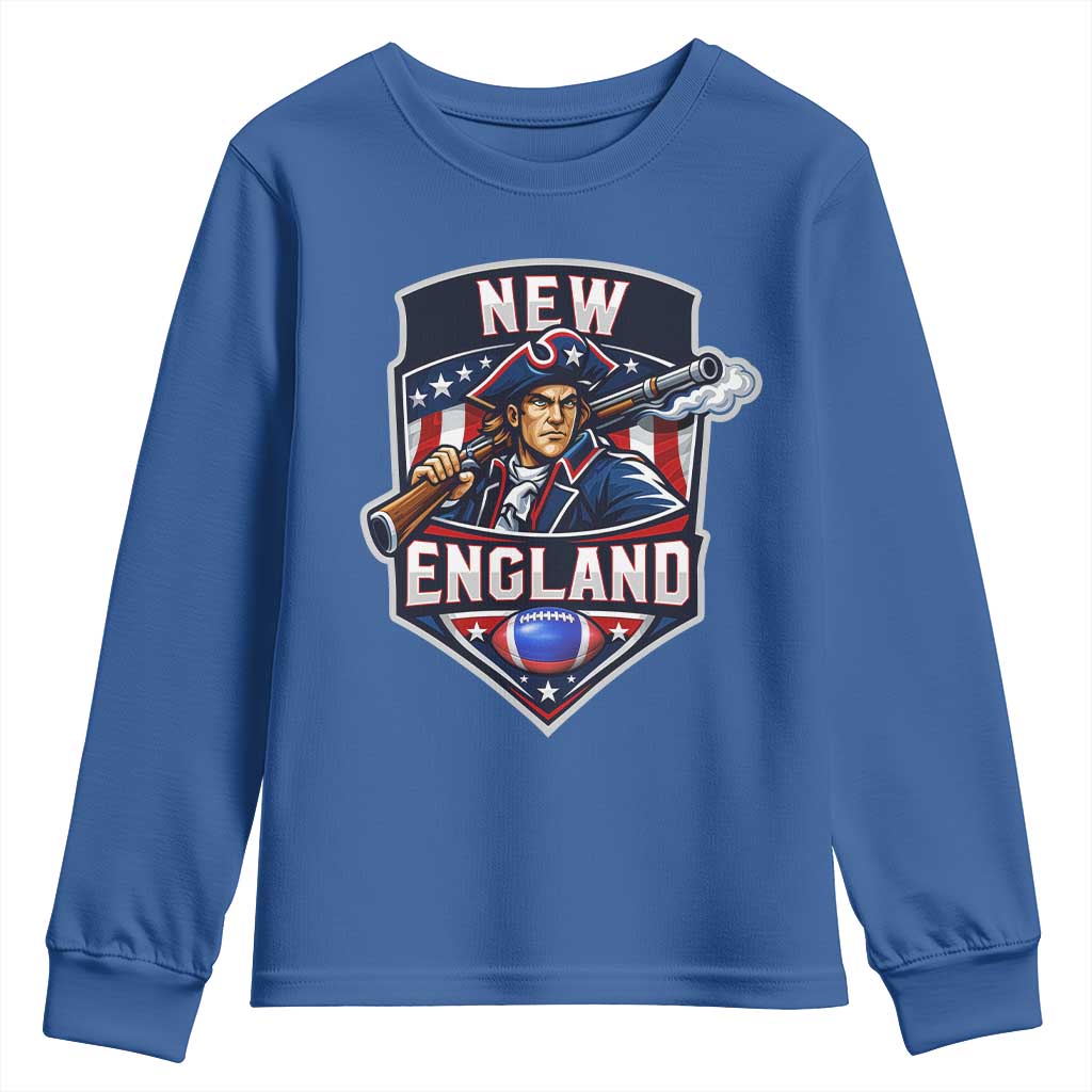 Red Blue White Sport Fan Youth Sweatshirt Football Lover Gift TS12 Royal Blue Print Your Wear