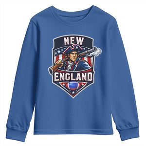Red Blue White Sport Fan Youth Sweatshirt Football Lover Gift TS12 Royal Blue Print Your Wear