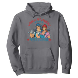 Labor Day Union Strong Feminism Hoodie Labor Is Not Gendered Power Is Shared TS12 Charcoal Print Your Wear