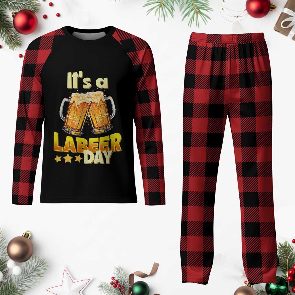 It Is A Labeer Day Plaid Pajama Set Beer Drinking Labor Day Party Gift TS12 Buffalo Plaid Print Your Wear