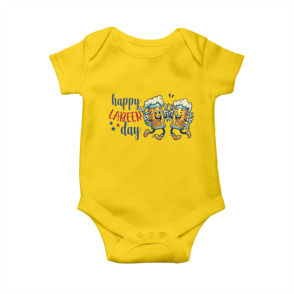 Happy Labeer Day Baby Onesie Funny Labor Day Beer Union Worker Humor TS12 Daisy Print Your Wear