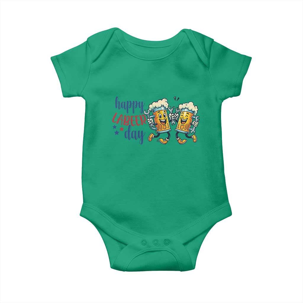 Happy Labeer Day Baby Onesie Funny Labor Day Beer Union Worker Humor TS12 Irish Green Print Your Wear