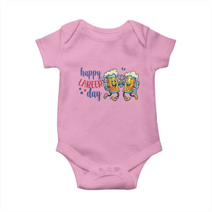 Happy Labeer Day Baby Onesie Funny Labor Day Beer Union Worker Humor TS12 Light Pink Print Your Wear