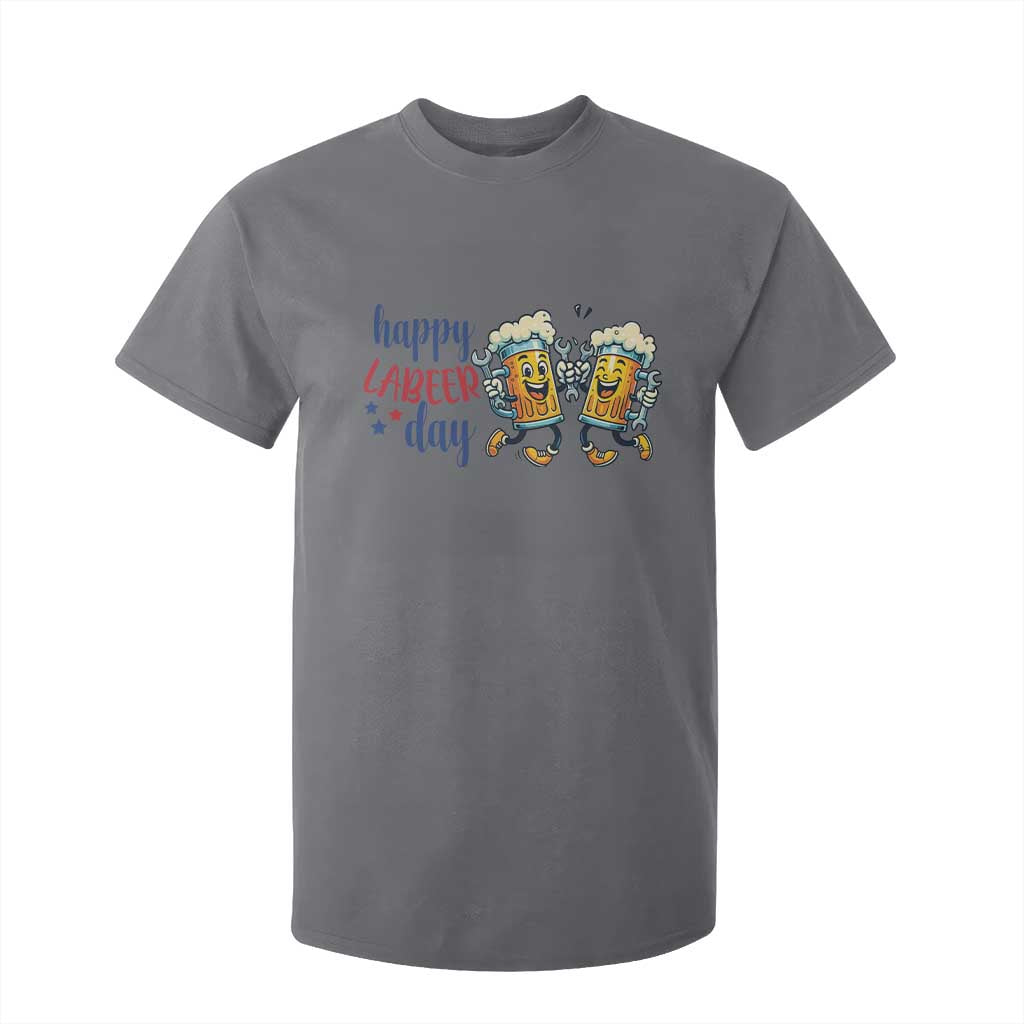 Happy Labeer Day T Shirt For Kid Funny Labor Day Beer Union Worker Humor TS12 Charcoal Print Your Wear