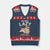 Funny Lazy Cat V-Neck Knit Sweater Vest I'm Not Lazy I'm Just Really Enjoying Doing Nothing TS12 Navy Red Print Your Wear