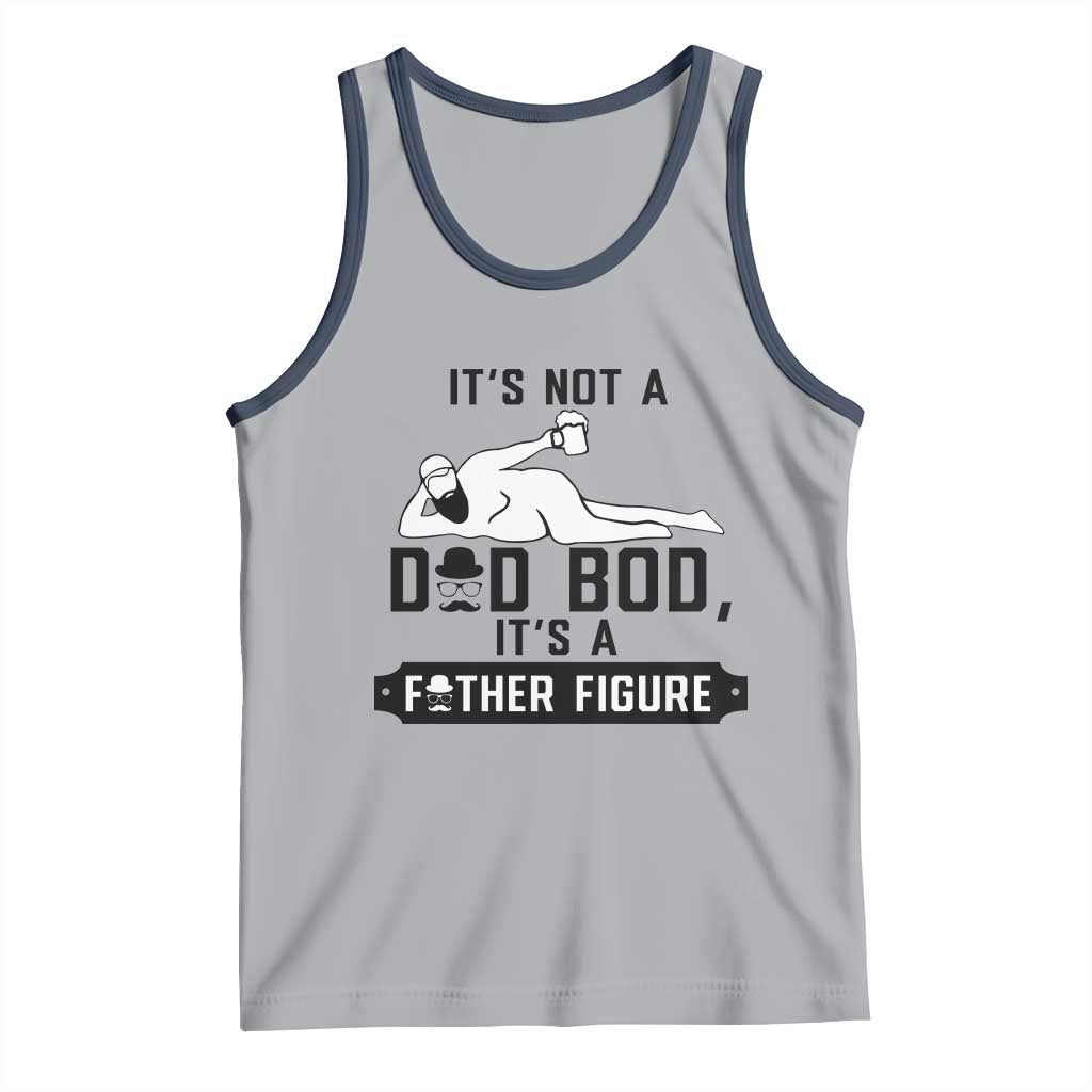 Funny Dad Tank Top It Is Not A Dad Bod It Is A Father Figure TS12 Athletic Heather Navy Print Your Wear