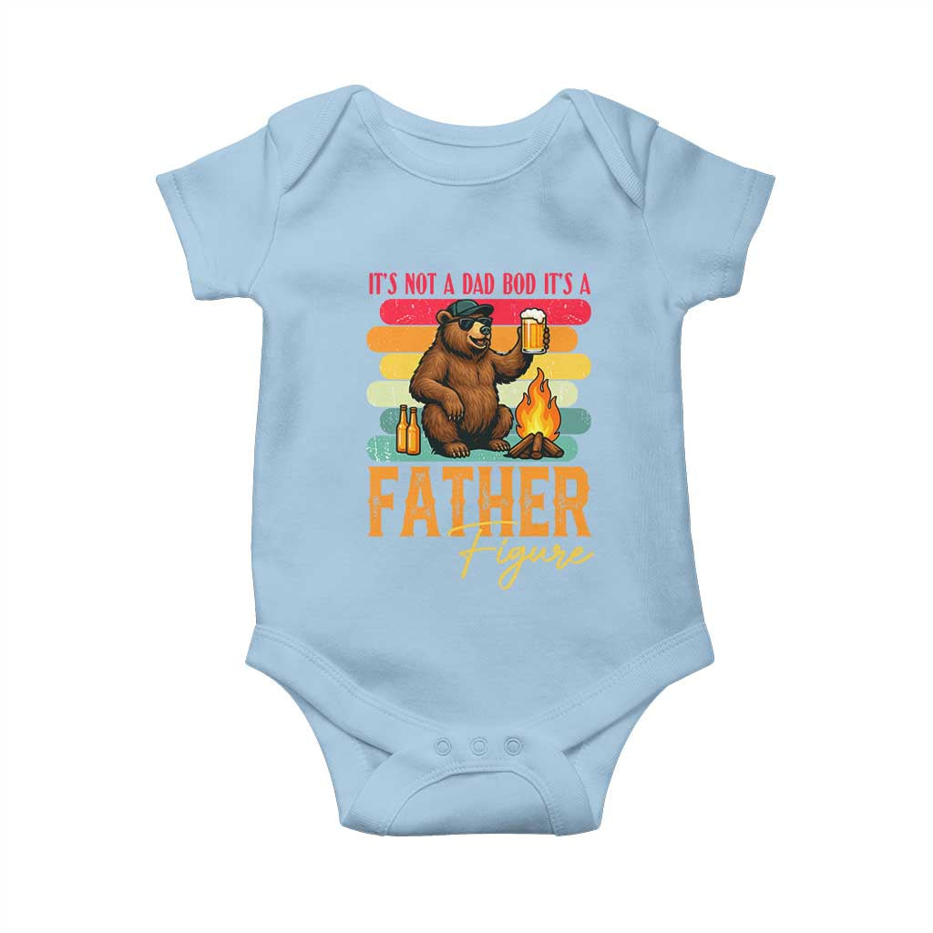 Funny Bear Dad Baby Onesie It Is Not A Dad Bod It Is A Father Figure TS12 Light Blue Print Your Wear