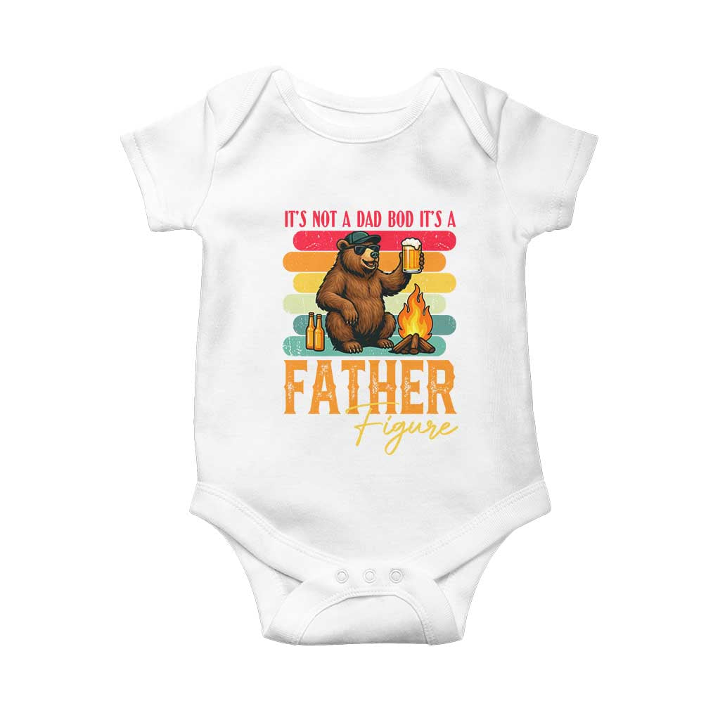 Funny Bear Dad Baby Onesie It Is Not A Dad Bod It Is A Father Figure TS12 White Print Your Wear