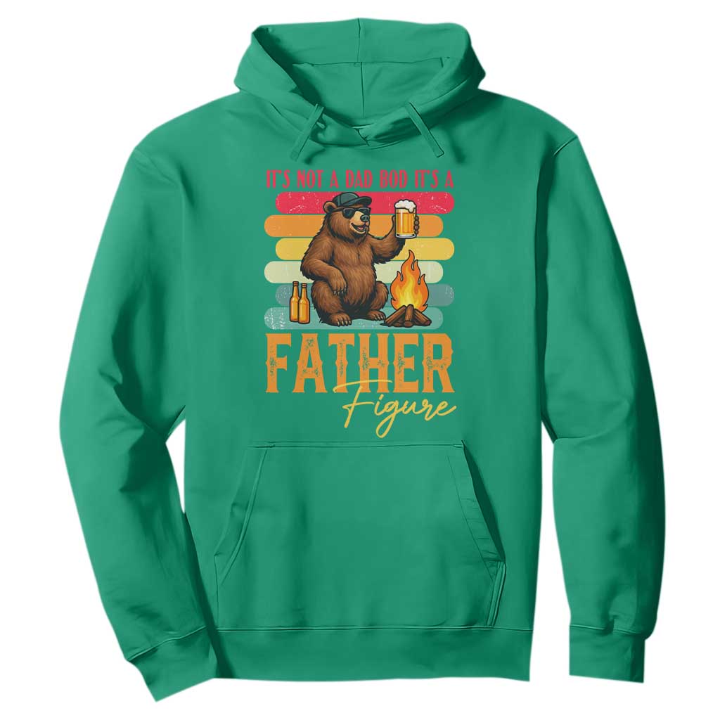 Funny Bear Dad Hoodie It Is Not A Dad Bod It Is A Father Figure TS12 Irish Green Print Your Wear