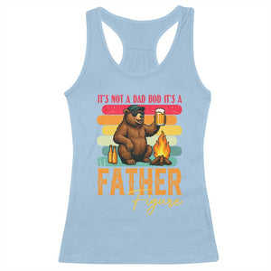 Funny Bear Dad Racerback Tank Top It Is Not A Dad Bod It Is A Father Figure TS12 Light Blue Print Your Wear