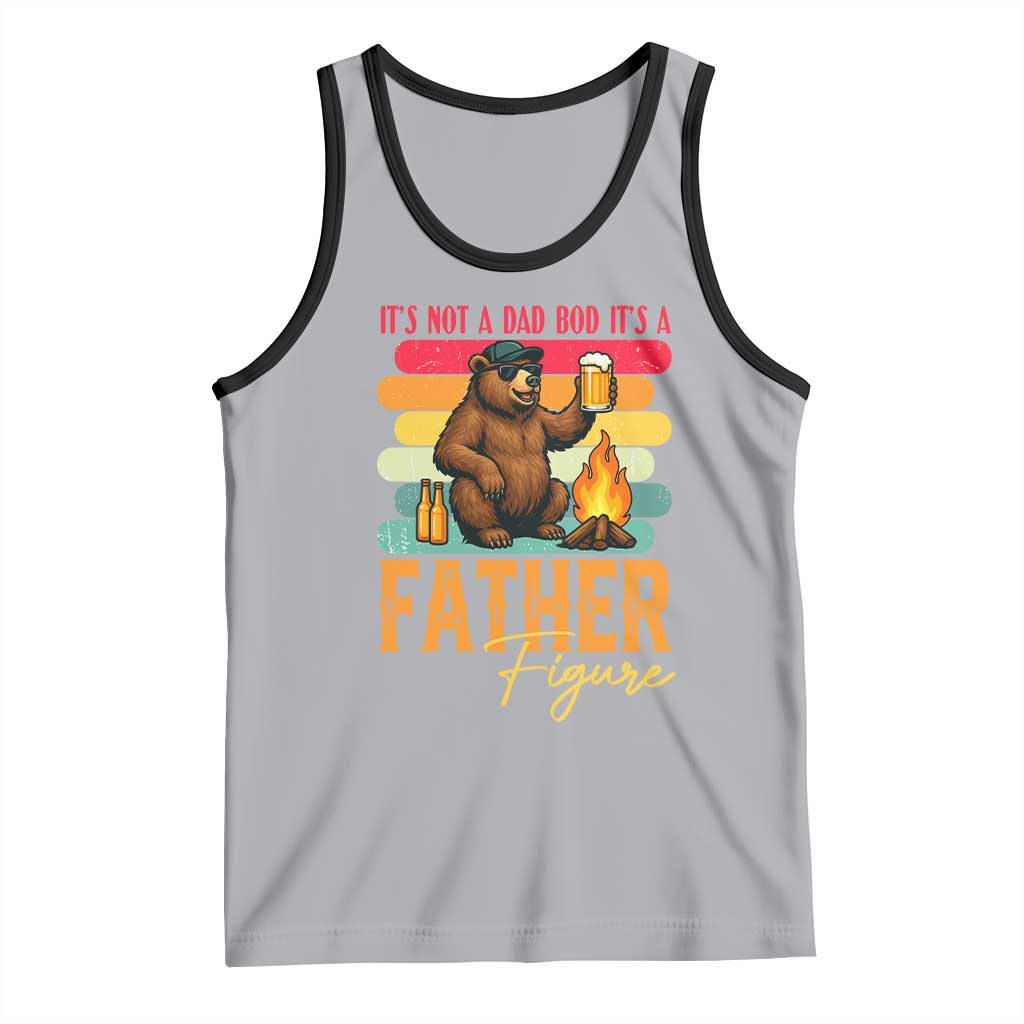 Funny Bear Dad Tank Top It Is Not A Dad Bod It Is A Father Figure TS12 Athletic Heather Black Print Your Wear